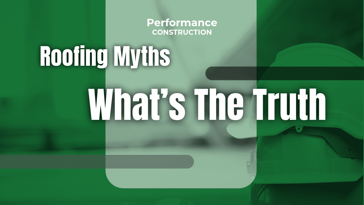 The thumbnail image for Performance Construction's blog titled Top Roofing Myths Houston Homeowners Should Know - Performance Construction